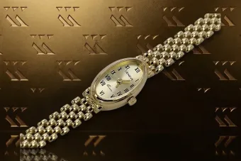 Złoty zegarek damski Geneve z 14k żółtego złota lw088y