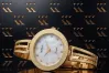 Italian 14K Yellow Gold and Pearl Dial Lady Watch Gift lw098y