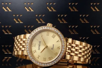 Ceas de damă Aur galben 14K, Au Geneve Lady Gift lw101ydy