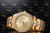 14K Yellow Gold Diamond Geneve Lady Watch Gift lw113y