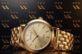 Złoty 14k 585 Zegarek Damski Geneve w Kolorze Żółtym lw118y&lbw004y