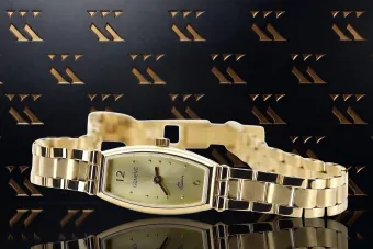 Wunderschöne Geneve Damenuhr aus 14 Karat 585er Gelbgold lw119y
