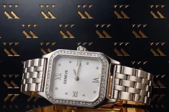 Weiß 14k 585 gold Dame Geneve Handgelenk 0.25ct Diamant-Uhr lwd055wdw&lbw008w