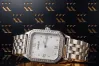 14k alb 585 de aur Lady Geneve încheietura mâinii 0.25ct Ceas de diamant