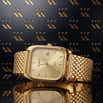 Ceas barbatesc din aur galben de 14k cu bratara Geneve mw001ydy&mbw004y