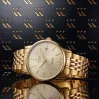 Reloj de pulsera atlántico de oro amarillo 14k para hombre mw003y&mbw012yo