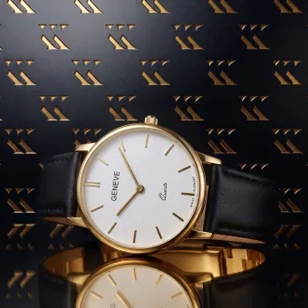 желтые мужские часы Geneve mw004y из 14-килолитного золота