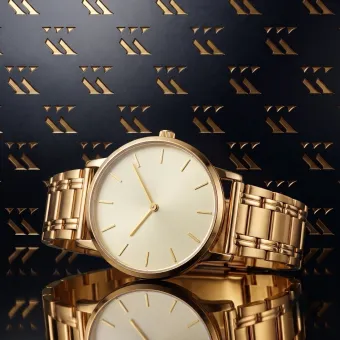 Sunny 14k Gold Men's Watch Geneve mw004ydg&mbw009y