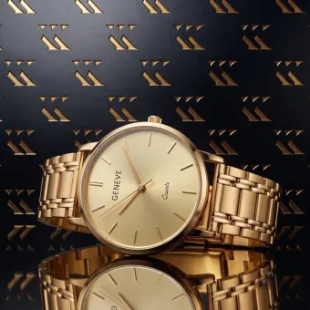 Montre Femme en Or Jaune 14k 585 Geneve mw004ydg&mbw009y-f