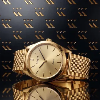 Złoty zegarek męski 14k 585 Geneve mw004ydw&mbw004y