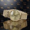 Ceas de bărbați din aur galben 14k 585 Geneve, model italian mw006y&mbw005y