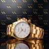 Galben italian 14k 585 de aur pentru bărbați ceas Geneve mw006ydw&mbw009y