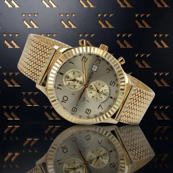 Золотые часы для мужчин "Итальянский желтый 14k 585 геневский золотой" mw007y&mbw014y