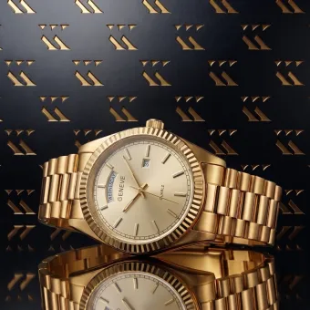 Жовтий 14k 585 золотих чоловіків генетичний годинник mw008ydy&mba006yo