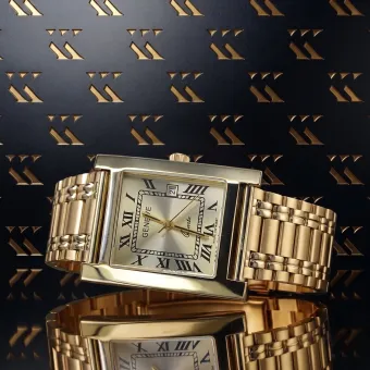 copie de montre homme en or jaune 14 carats italienne Geneve mw009y&mbw006y
