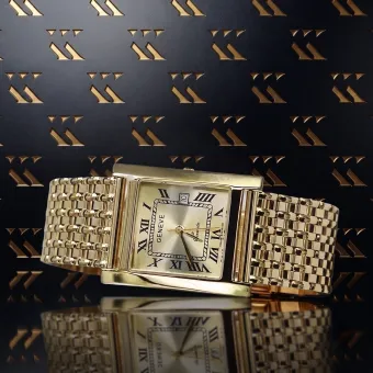 Желтые женские часы Lady из 14-каратного золота наручные часы Geneve mw009y&mwb013y-f