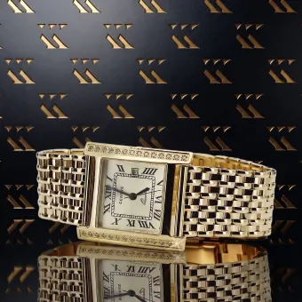 Мъжки часовник от жълто 14к злато Geneve mw010ydg&mbw013y