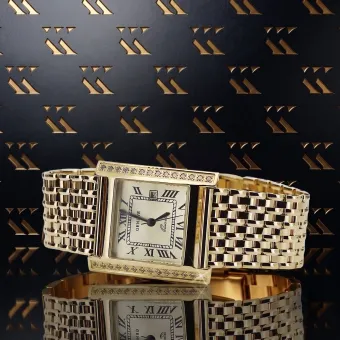 Yellow 14k gold women's Lady watch Geneve wristwatch mw010ydg&mbw013y-f