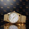Italienisches Gelbgold 14k 585 Herren Schwarze Uhr Geneve mw013ydw&mbw013y