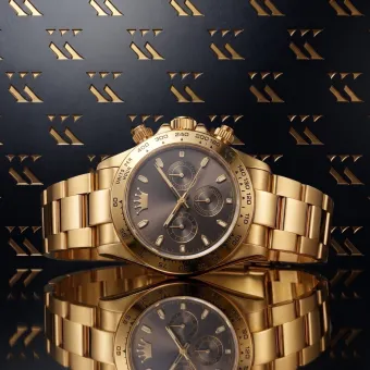 Sunset Glow 14k Gold Men's Watch with Brown Dial mw014ydbr&mbw017y