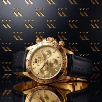Jaune 14k 585 or hommes Geneve style mw014ydgb