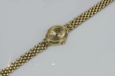 Reloj de dama Geneve en oro amarillo italiano de 14 quilates lw074y