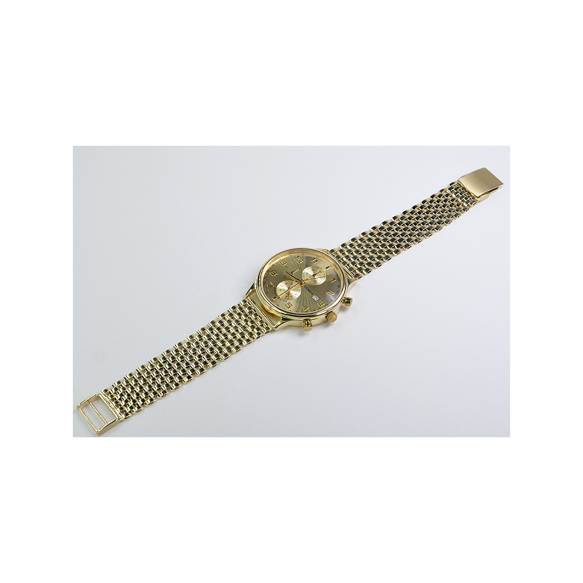 Reloj de hombre de oro amarillo 14k Geneve mw005y&mbw008y