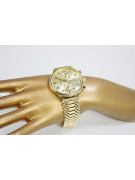 Желтые мужские часы из золота 14k 585 Geneve mw005y&mbw010y