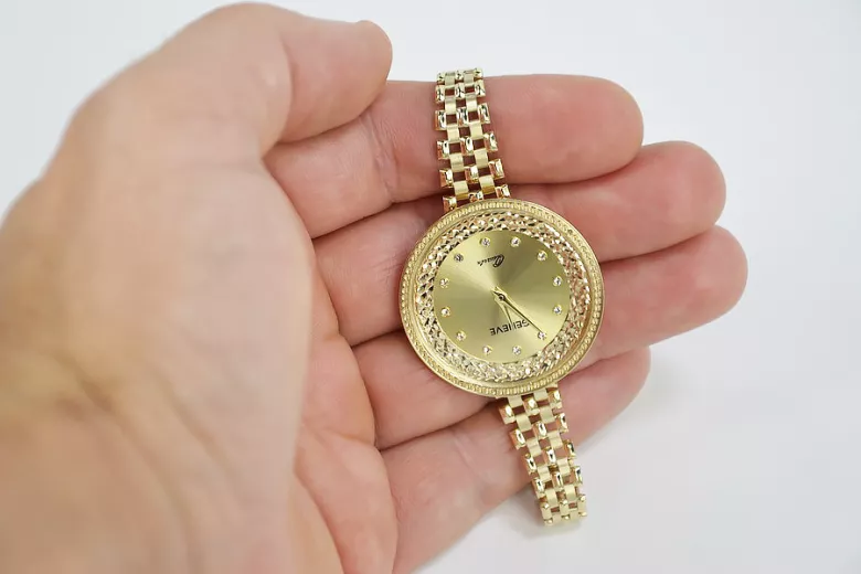 Gold ladies watch ★ zlotychlopak.pl ★ Gold purity 585 333 Low price!