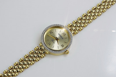 Reloj de dama de oro amarillo de 14 quilates Geneve lw029y