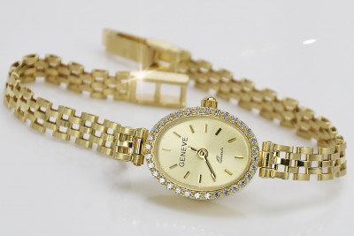 Reloj de dama de oro amarillo de 14 quilates, Or Geneve lw032y