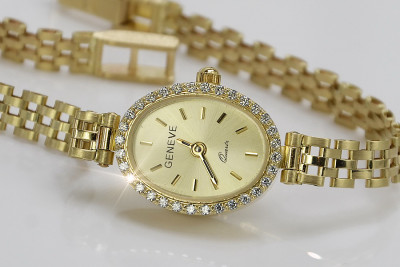 14K Жовте золото Леді Годинник Geneve lw032y