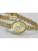 Damen Armbanduhr aus 14 Karat Gelbgold Geneve lw032y