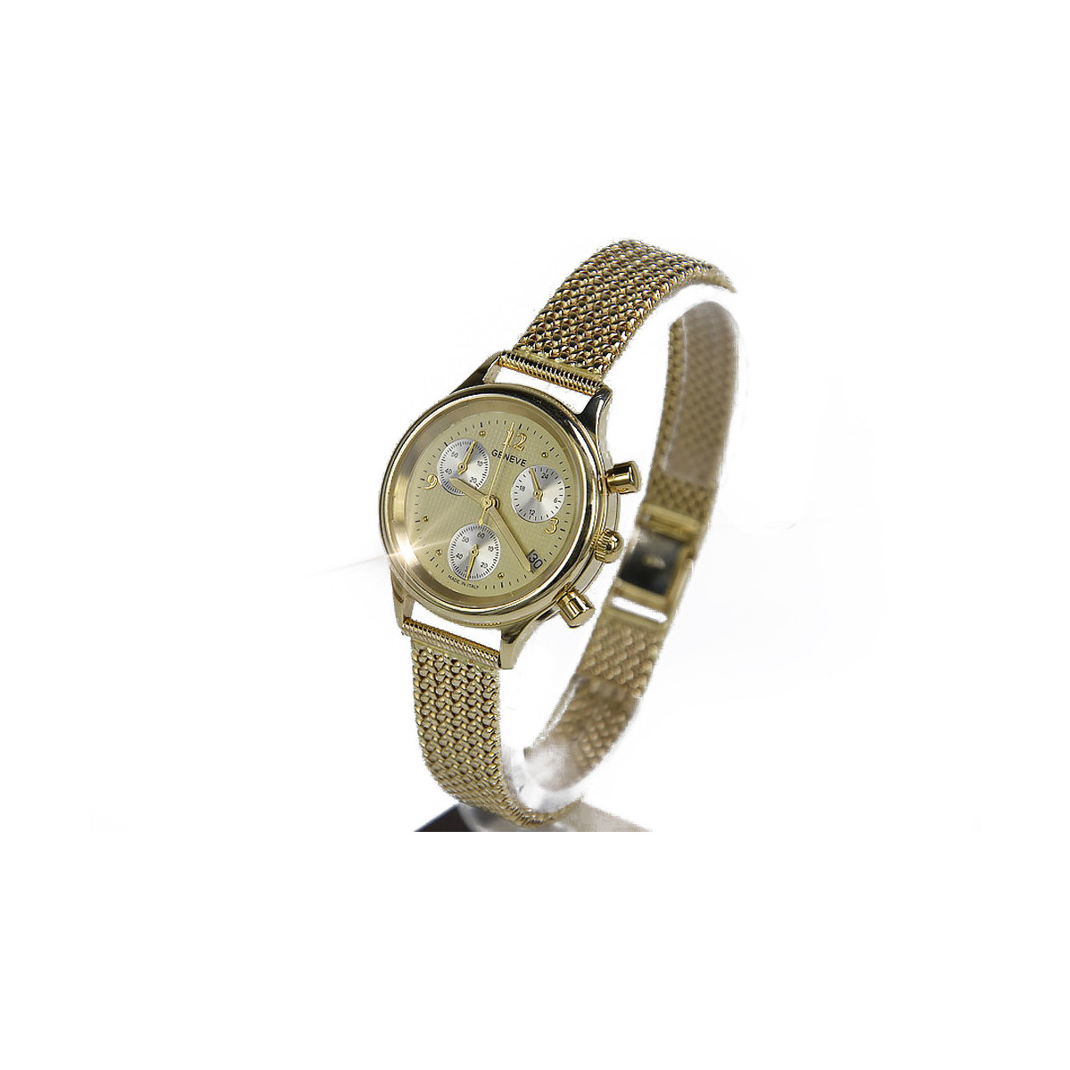 Reloj de oro para hombre Geneve ★ zlotychlopak.pl ★ Pureza de oro 585 333 Precio bajo!