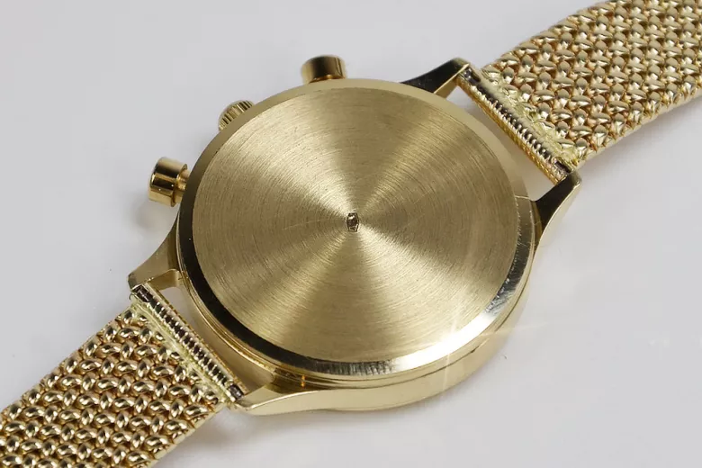 Reloj de oro para hombre Geneve ★ zlotychlopak.pl ★ Pureza de oro 585 333 Precio bajo!