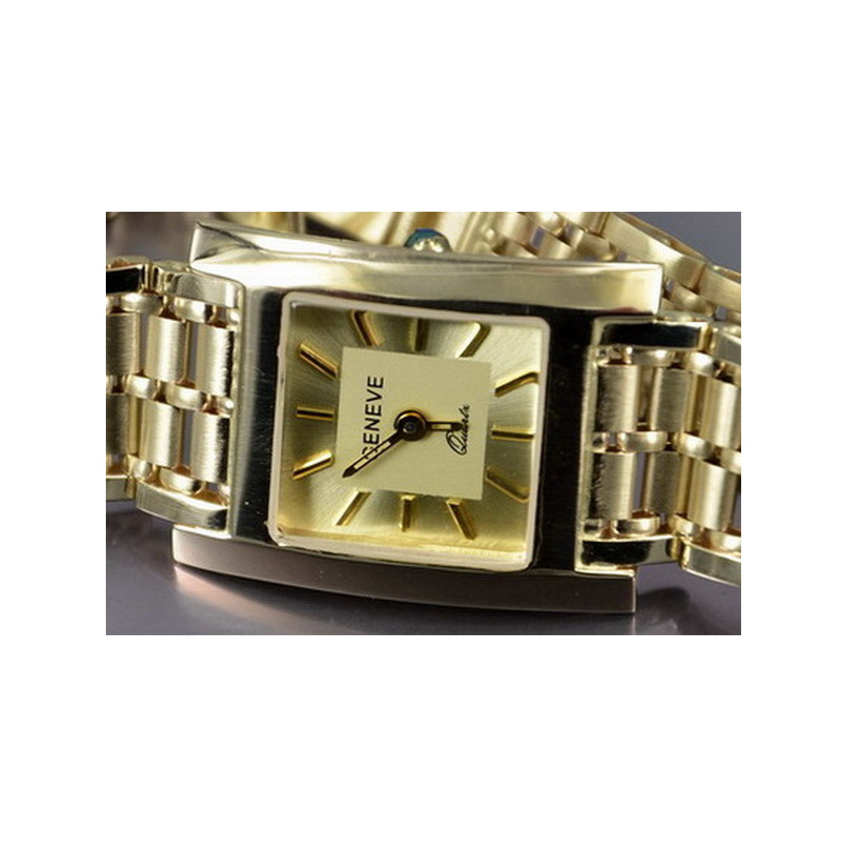 Gold men's watch Geneve ★ zlotychlopak.pl ★ Gold purity 585 333 Low Price!