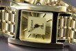 14K жълто злато, Злато, Злато и черно Лейди часовник Geneve lw036y