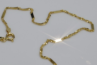 Włoski 14k żółte złoto diamentowy łańcuszek o średnicy 1,25 mm, 50c. cc012y