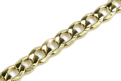 "14K Italian Yellow Gold Gourmette Chain Necklace" cc037y