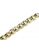 "14K Italian Yellow Gold Gourmette Chain Necklace" cc037y