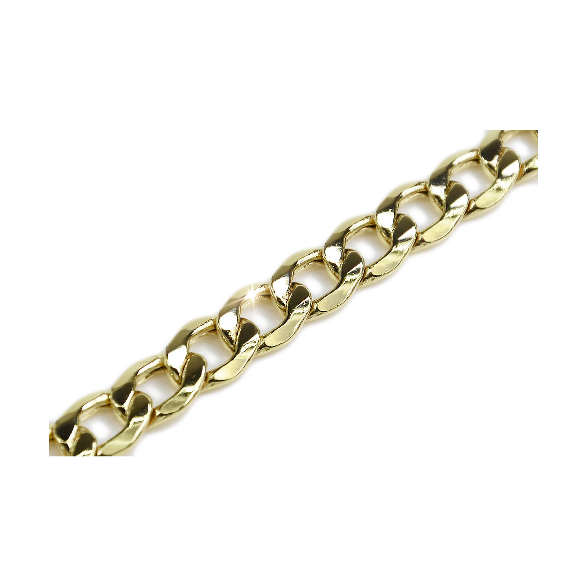 "14K Italian Yellow Gold Gourmette Chain Necklace" cc037y