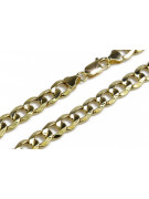 "14K Italian Yellow Gold Gourmette Chain Necklace" cc037y