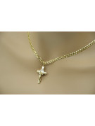 Golden cross with a chain ★ zlotychlopak.pl ★ Gold attempt 585 333 Low price!