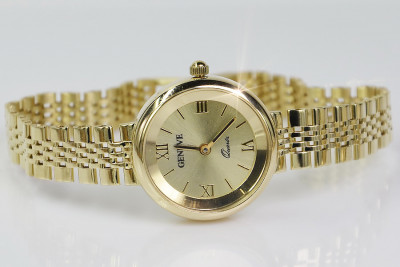 14 Karat Gelbgold Damen Genf Uhr lw009y