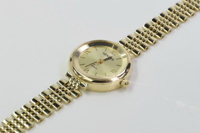 14k żółte złoto Lady Geneve zegarek lw009y