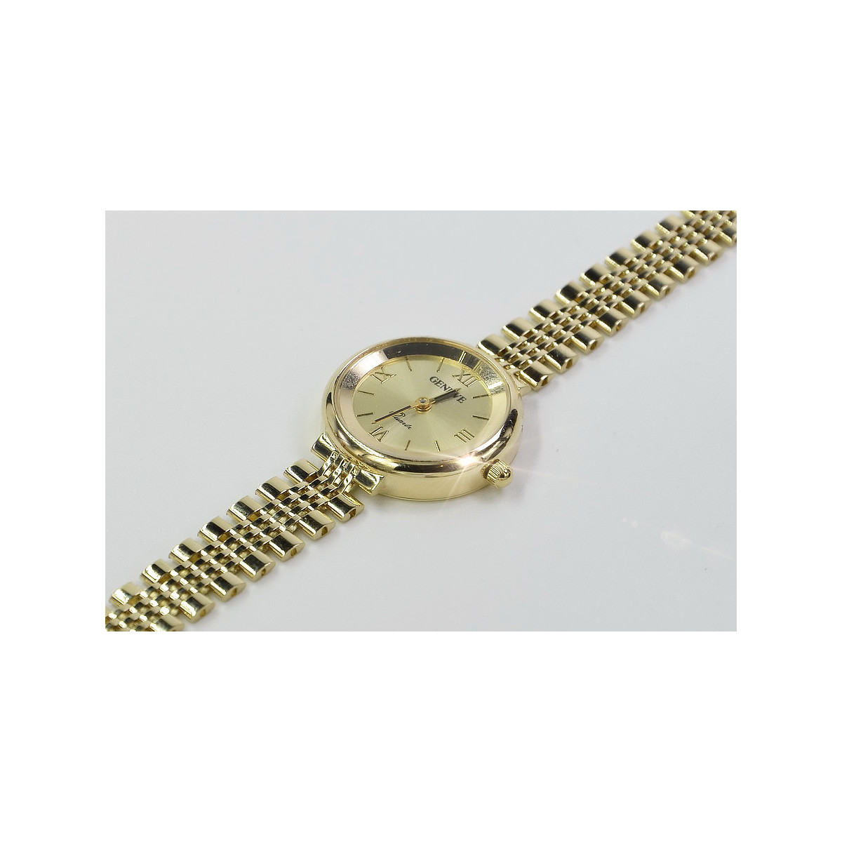 14 Karat Gelbgold Damen Genf Uhr lw009y