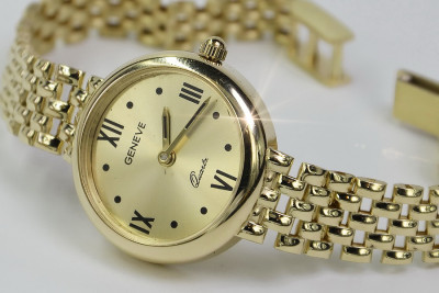 Reloj de Oro Amarillo 14k Geneve para Dama - Regalo Geneve lw013y