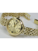 14 Karat Gelbgold Geneve Lady Geschenk Uhr lw013y