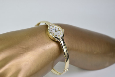 Italian Yellow 14K Gold Lady Geneve Watch - Lady Gift lw014y