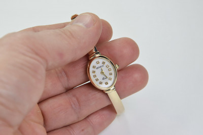 Italian Yellow 14K Gold Lady Geneve Watch - Lady Gift lw014y